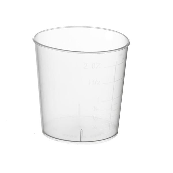 Graduated Cup Medicine Plastic 2 oz Clear 100/Ca